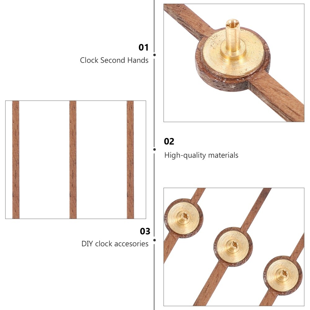 10Pcs Clock Second Hands Wooden Second Hands Replacement Clock Movement New
