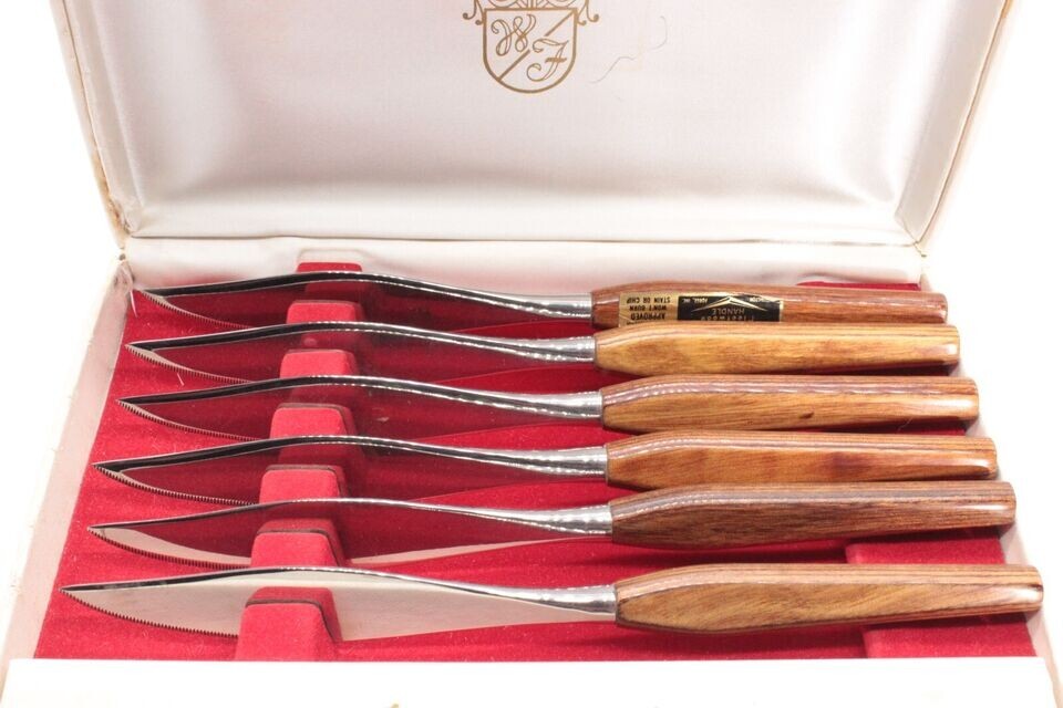Washington Forge Stainless Steel Butter Knife Set Wood Handles (Set of 6)