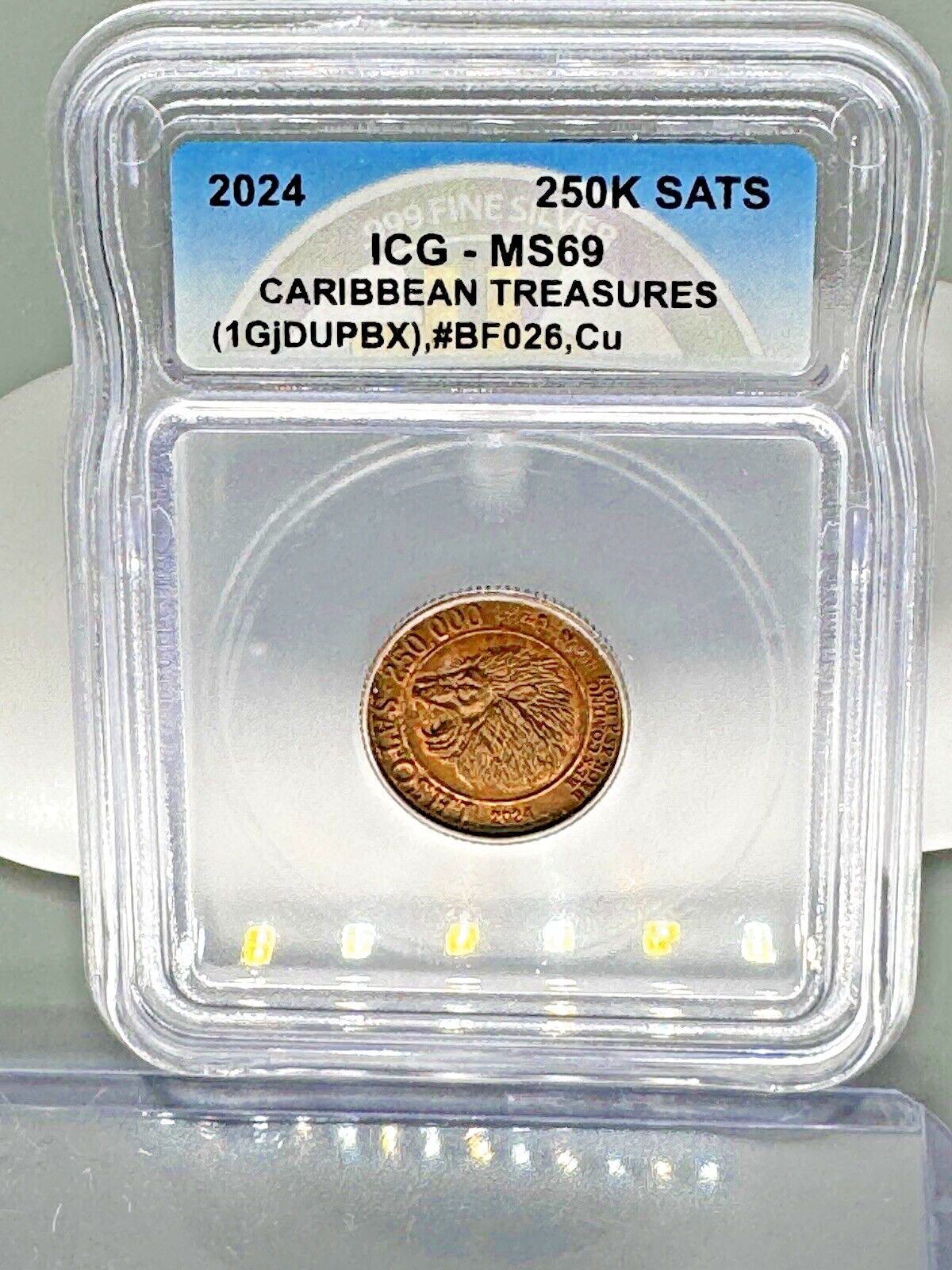 Caribbean Treasures RARE Lion overstrike #026 -Lim 63-bit coin Lealana CASASCIUS
