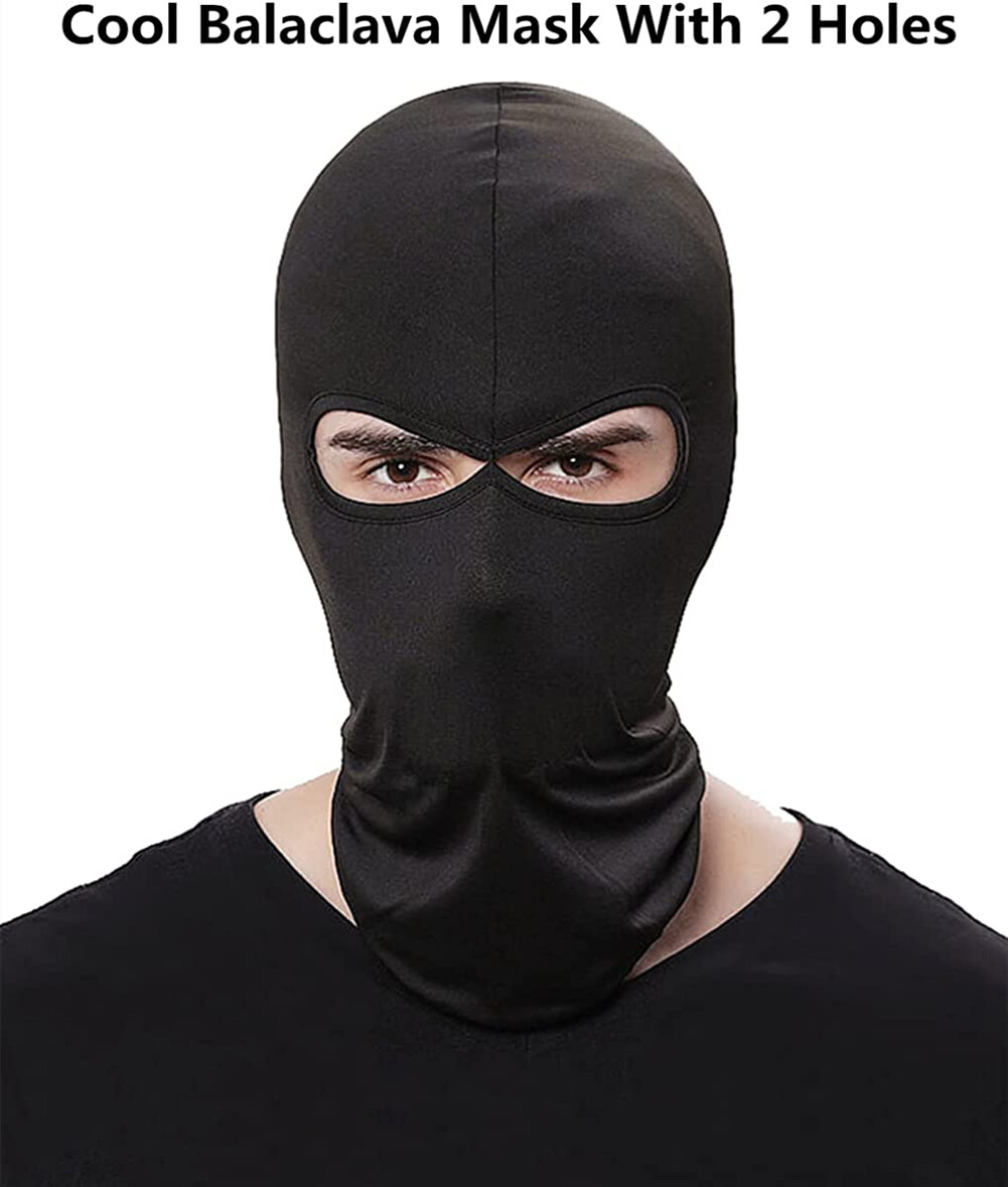 2 Holes Balaclava Ski Mask Thin Full Face Mask for Motorcycle Bike Cycling Cap