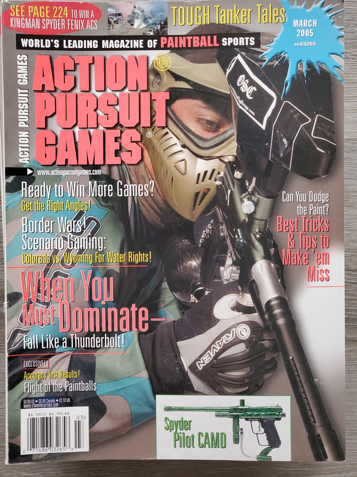 Priced To Sell March 2005 APG Action Pursuit Games Print Paintball Magazine