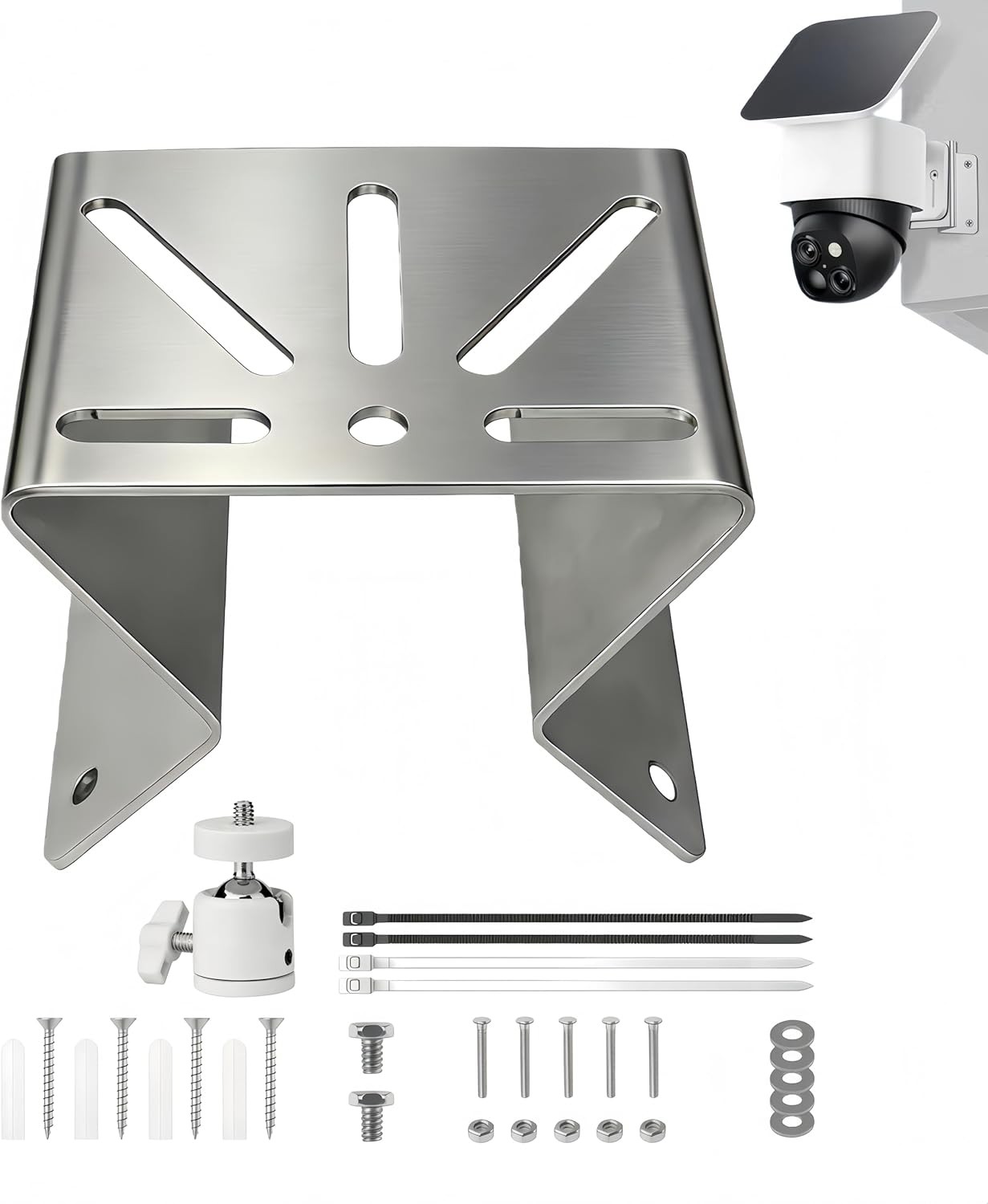 Security Camera Corner Mount Bracket 90 Degree with Ball Head Adapter PTZ Cam