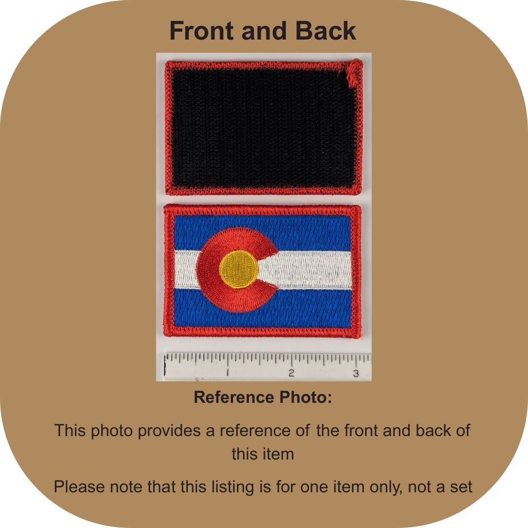 Colorado State Flag Patch - Full Color - Hook Fastener Patch