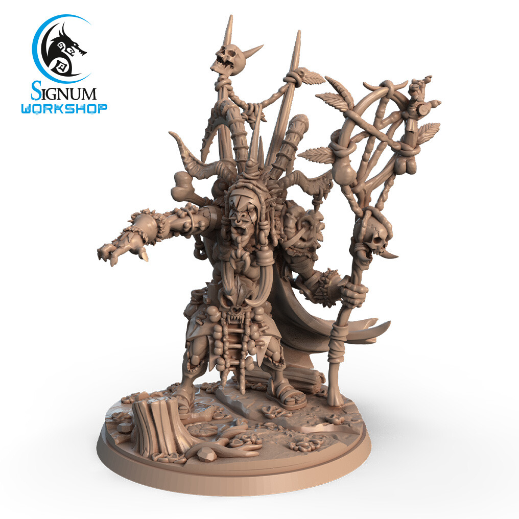 Large Orc Shaman Witch Doctor Hero - Signum Games - Fantasy Dungeons and Dragons
