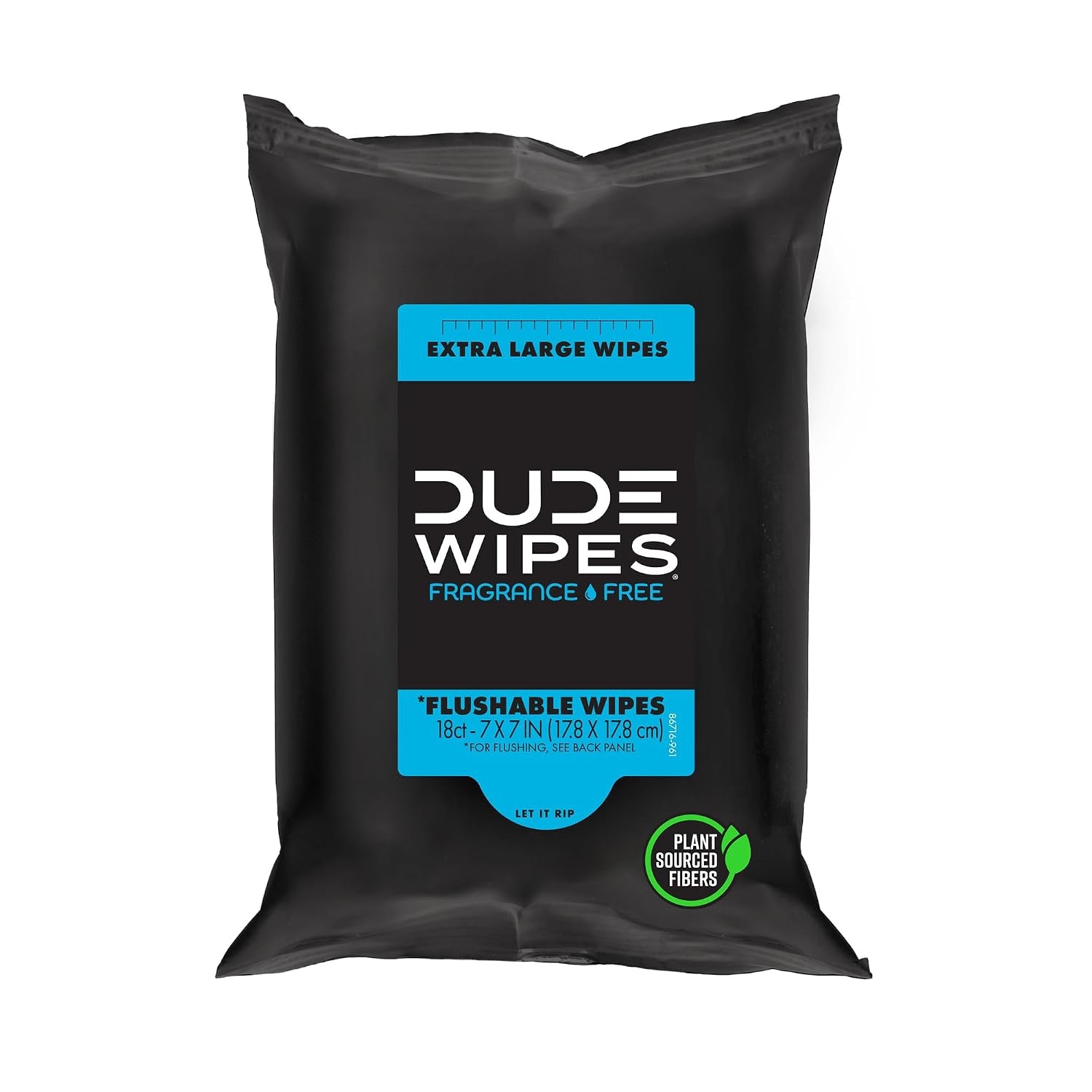 DUDE Wipes Unscented Travel Wipes - 1 pack (18 Count) - Extra-Large Adult Flusha