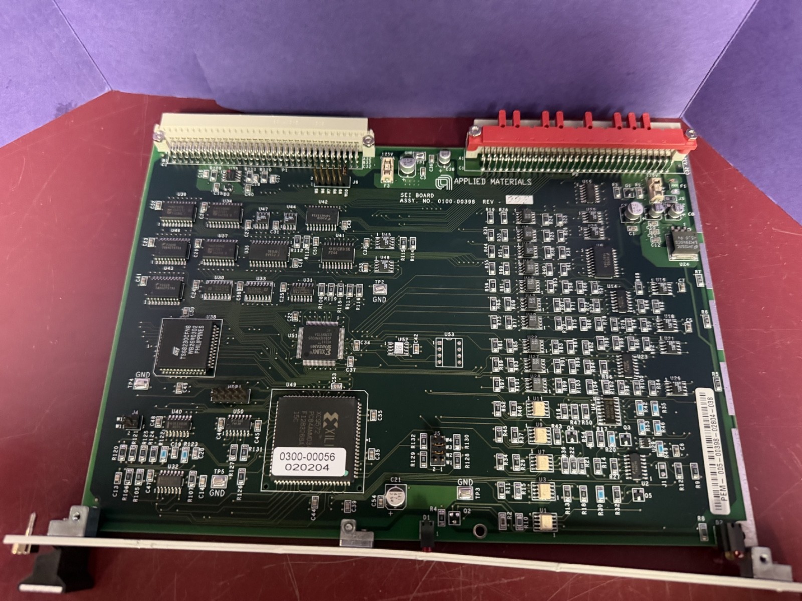 AS IS UNTESTED FOR PARTS AMAT 0100-00398 SEI Board System Electronics Interface