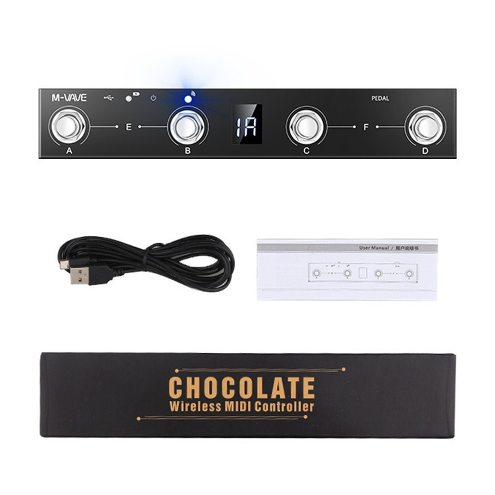 M-VAVE Wireless MIDI Controller BT MIDI Pedal Controller Intelligent APP Screen