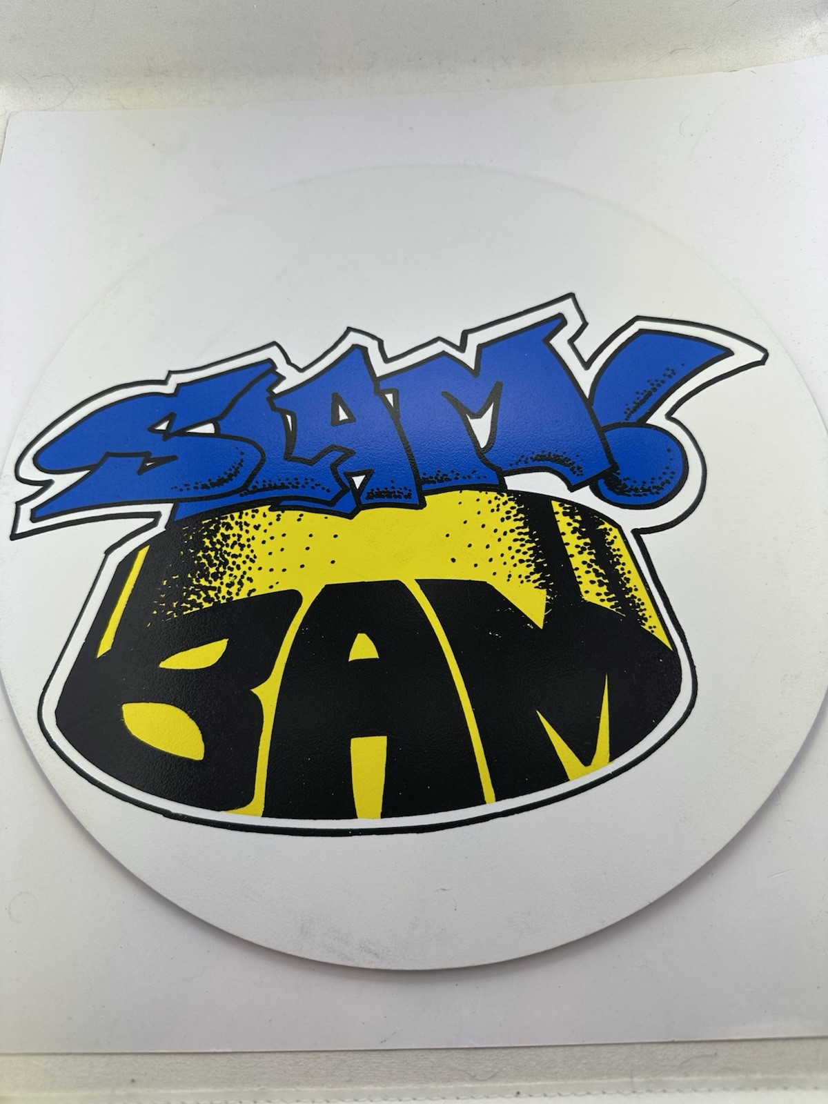 Graffiti Street Art Style Slam Bam 11x11 Inches Large Display Wall Countertop