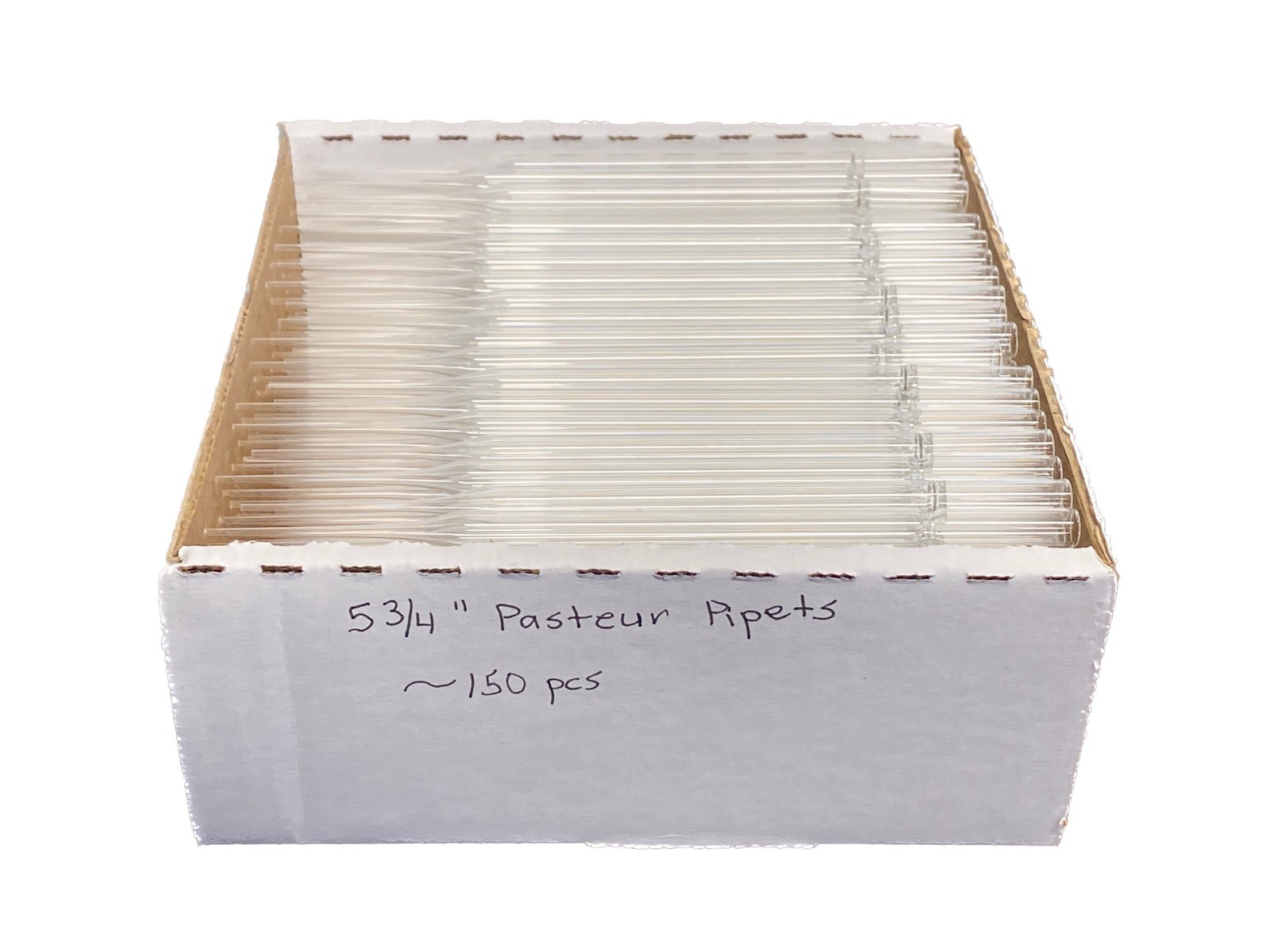 (~150) Laboratory Disposable Borosilicate Glass Pasteur Pipettes 5-3/4” L