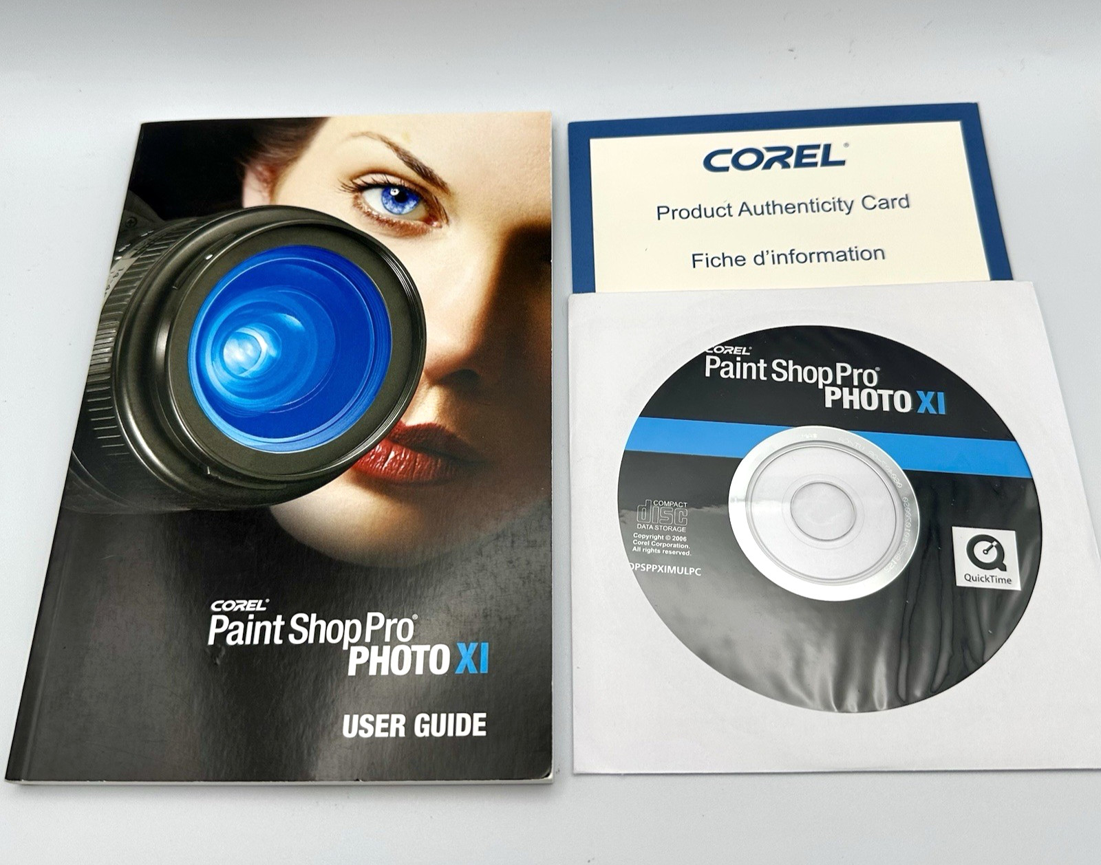 Corel Paint Shop Pro Photo XI 11 PC Software Disc & Manual WITH KEY CODE