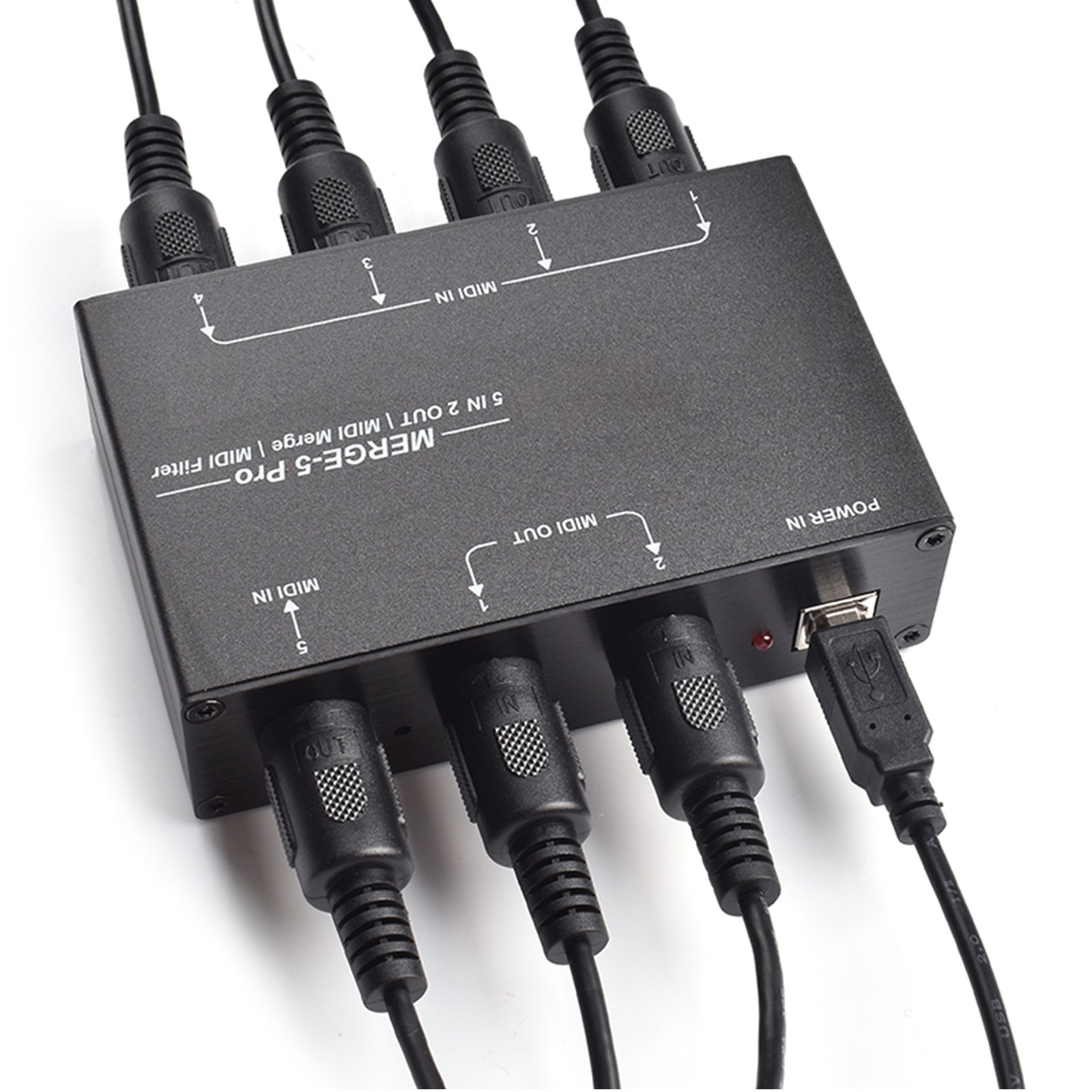 USB MIDI Host Box MIDI Splitter For MIDI Keyboard
