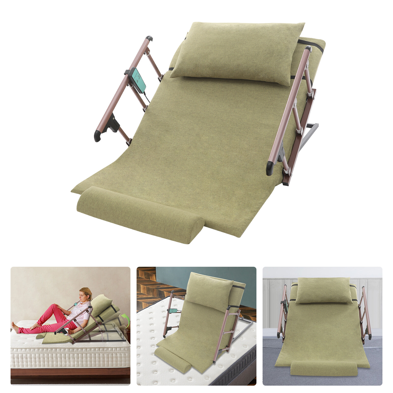 Electric Lifting Bed Backrest 2-80° Adjustable Back Rest Support for the Elderly