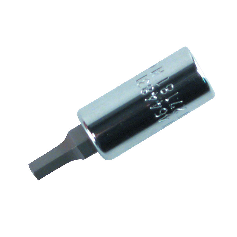 Wiha 71313 Hex Metric Bit Socket, 1/4" Square Drive, 3.0mm x 38mm