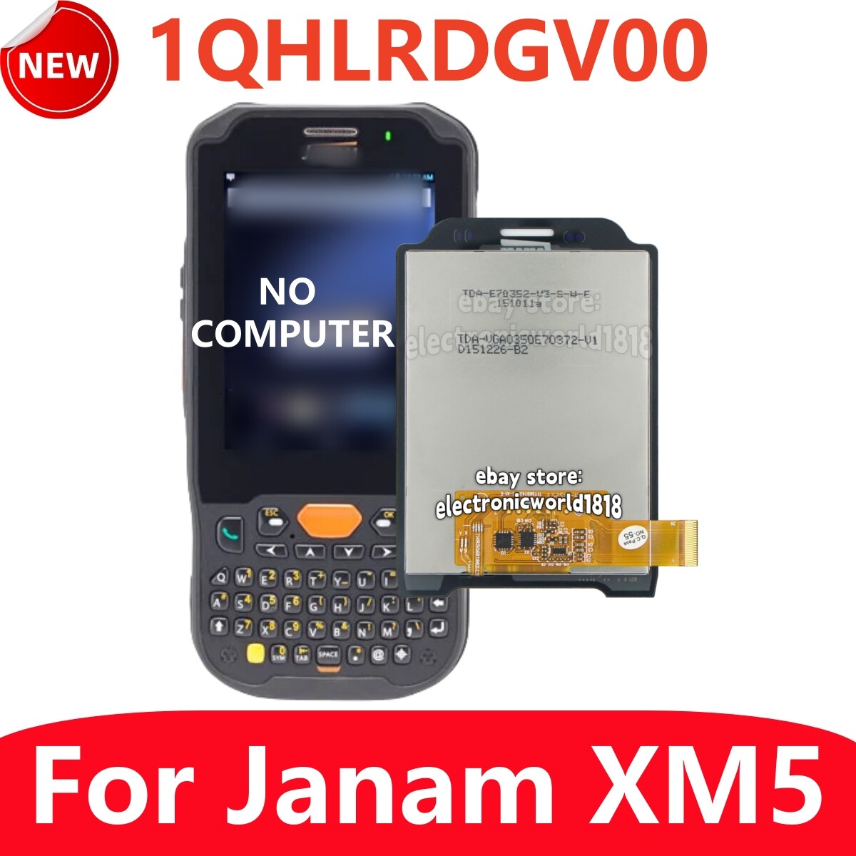 LCD Display For Janam XM5 1QHLRDGV00 Rugged Mobile Computer Screen Replacement