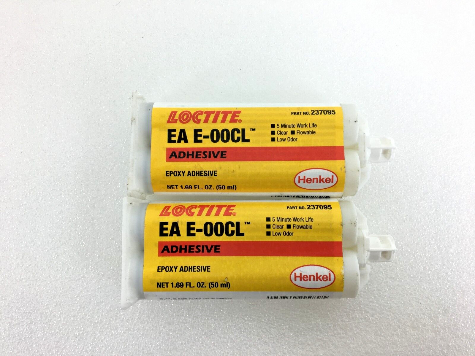 Pack of 2 Loctite EA E-00CL Epoxy Adhesive (50 mL) - Exp. 2024/11