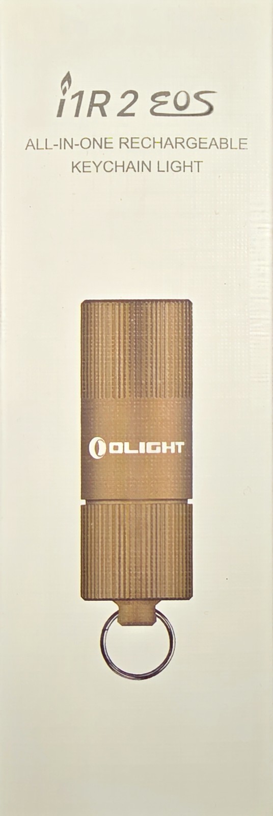Olight i1R 2 EOS Rechargable LED Keychain EDC Flashlight NIB * Desert Tan *