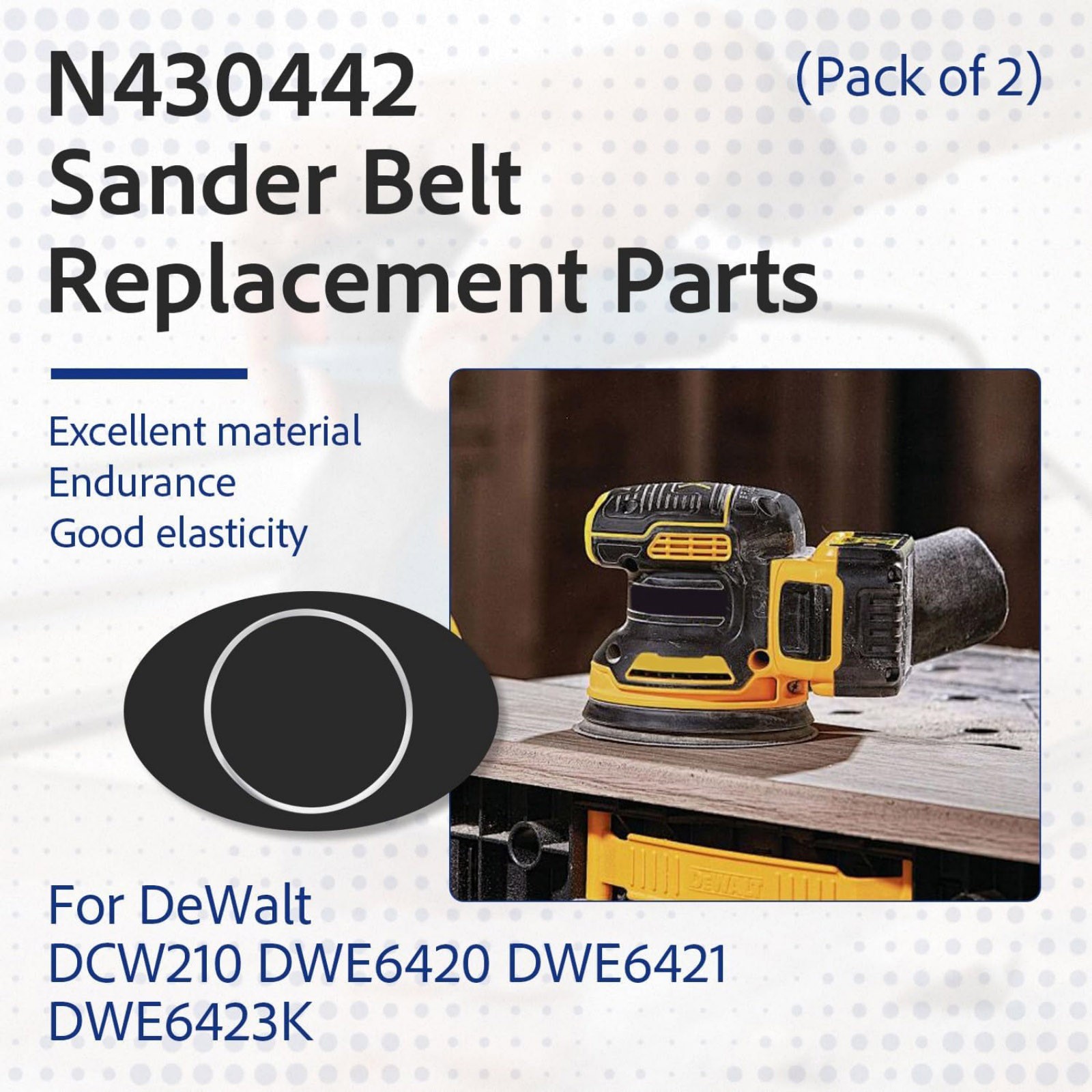For DeWalt Sander DCW210P1 Belt N430442 2 Pack For DWE6421 And DWE6420 Models