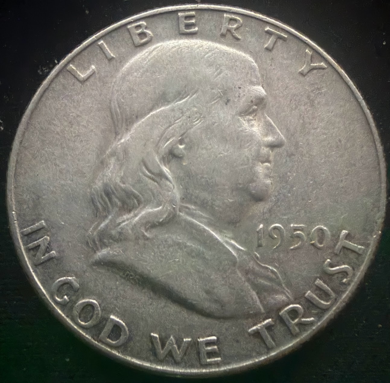 Franklin Half Dollar 1950 P Philadelphia 50C Business Strike 90% Silver AU #R26