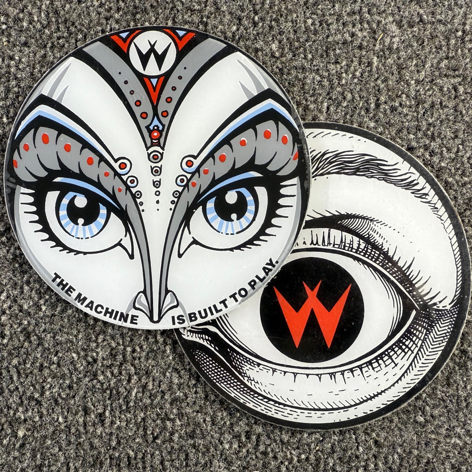 Williams Bride of Pinbot Pinball Plastic Promo Speaker Cutout Coaster PAIR NOS