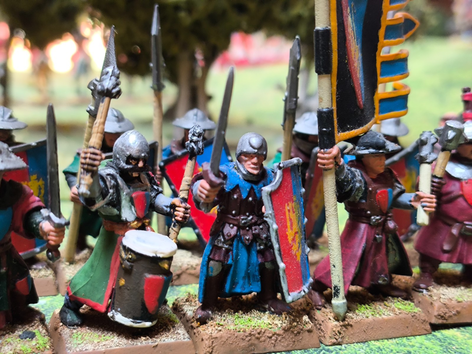 Warhammer Fantasy AOS Bretonnian Army - Men at Arms Unit #1 / pro painted