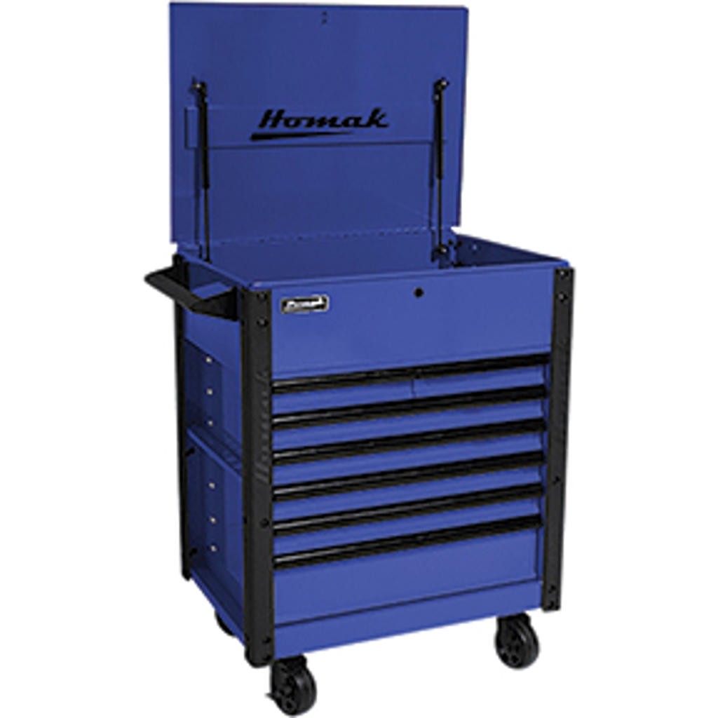35" 7 DRAWER FLIP-TOP SERVICE CART - BLUE HOM-BL06035247 Brand New!