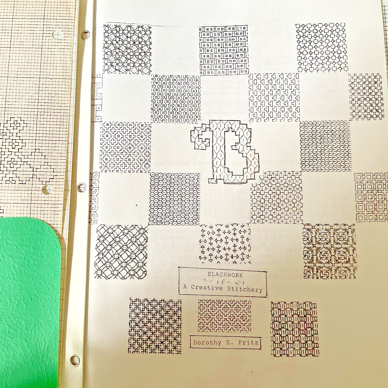 Blackwork Chart Instruction Booklet 21 Pages Charted Diagrams A Beginners Study