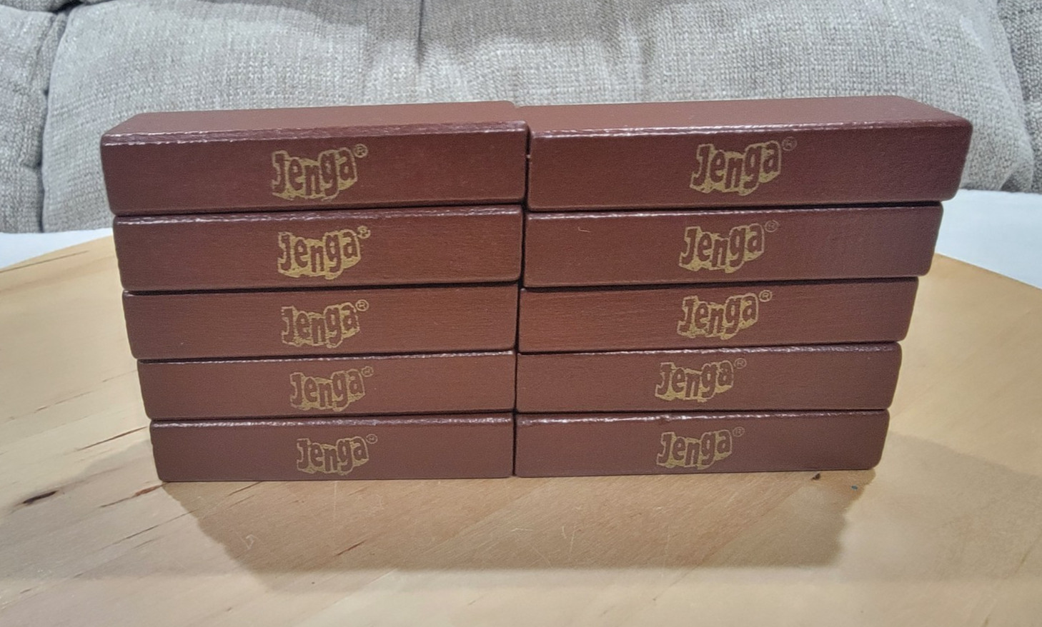 10 REPLACEMENT Parts Jenga Parker Brothers Vintage Collection Wooden Bookshelf