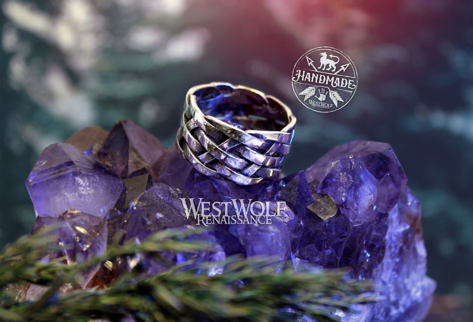 Viking Basketweave Ring - Beard or Hair Bead - US Sizes 7/8/9/10/11/12/13 - Celt