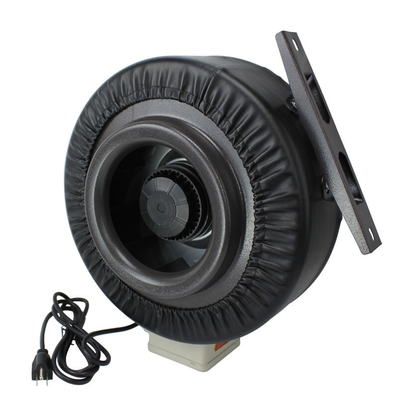 Hydroponics 6" Inline High Output Fan - 306 CFM, 520 m3/h, 2911 RPM. 120V-60hz.