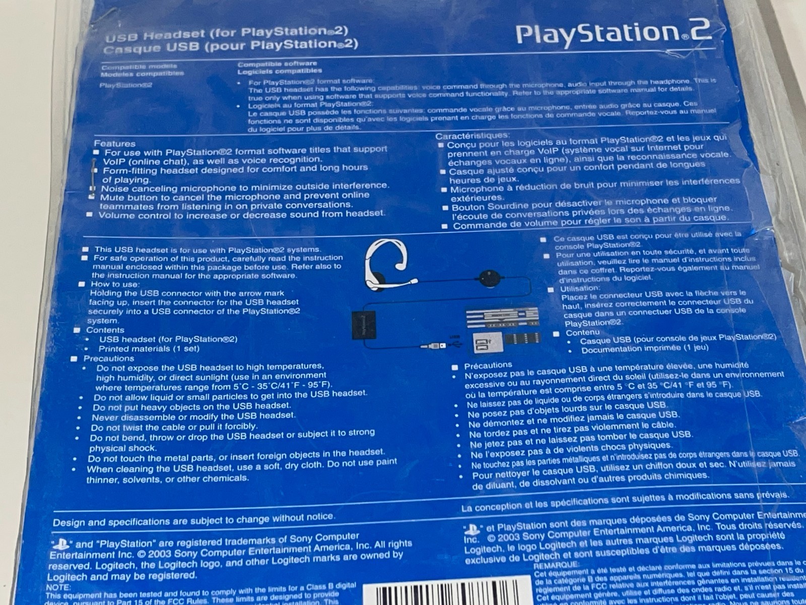 Logitech USB Headset Compatible with Sony PlayStation 2 - Open Box