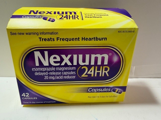 42 Count 3 Pack Nexium24HR Acid Reducer Heartburn Relief Caps 20mg Exp:2028 #530