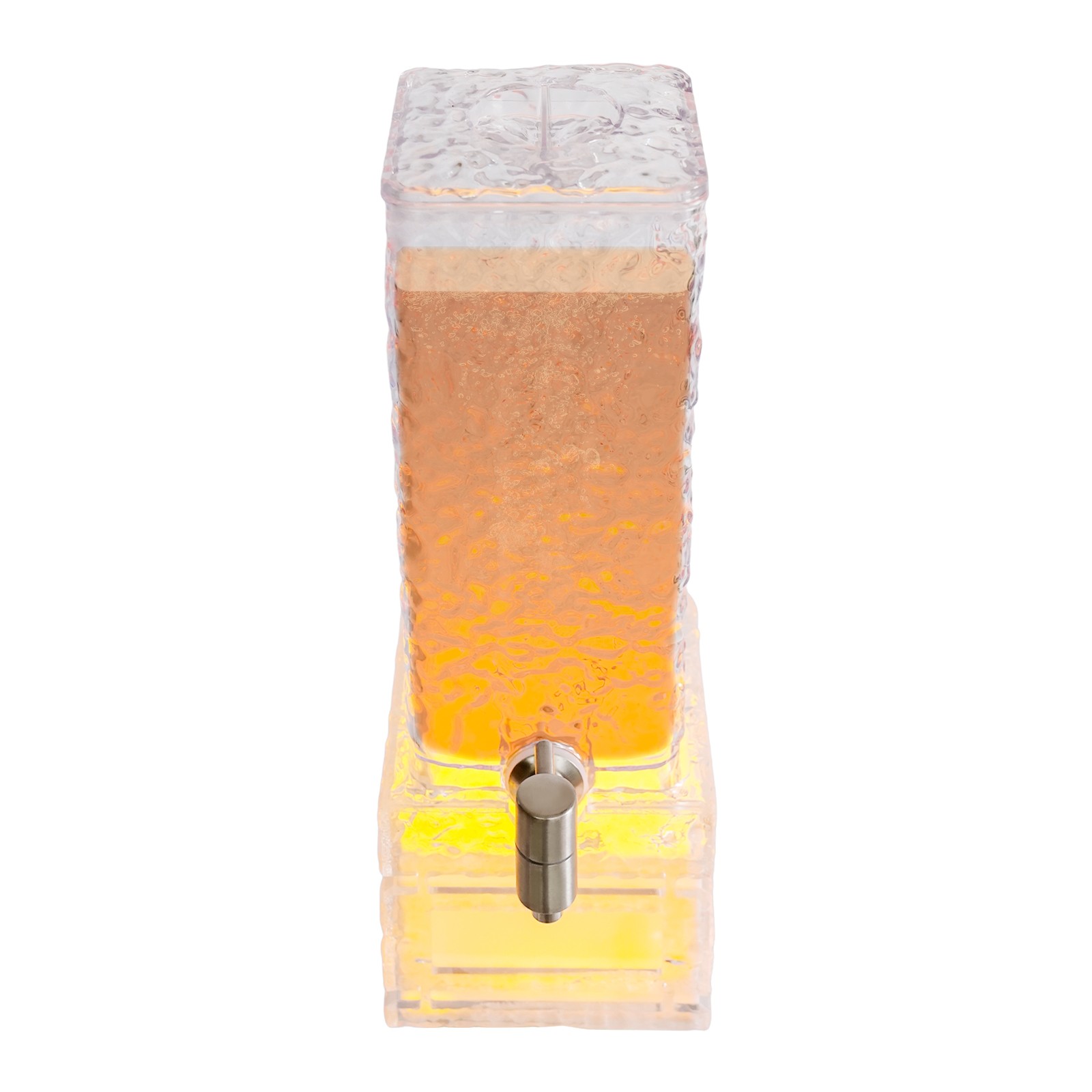 3L/0.79gal Party Beverage Dispenser Water Juice Drink Dispenser Gold LED Light