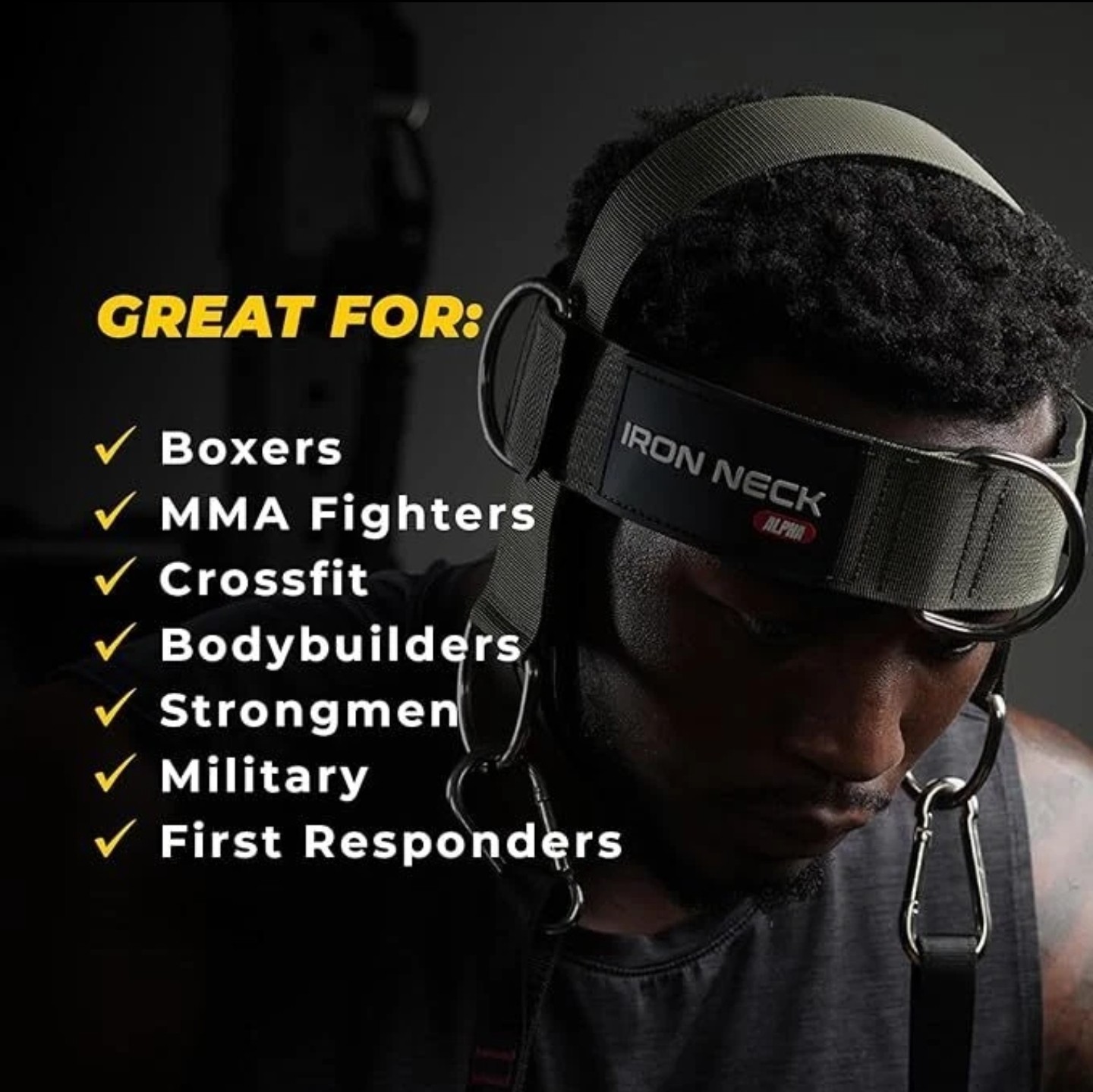 Iron Neck Alpha Neck Harness - Improves Neck Strength and Optimize Neck Workouts