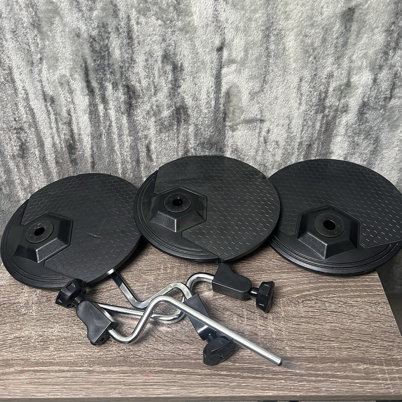Simmons 8" SD100CYM8S Electronic Cymbal Pad Lot of 3 & Arms