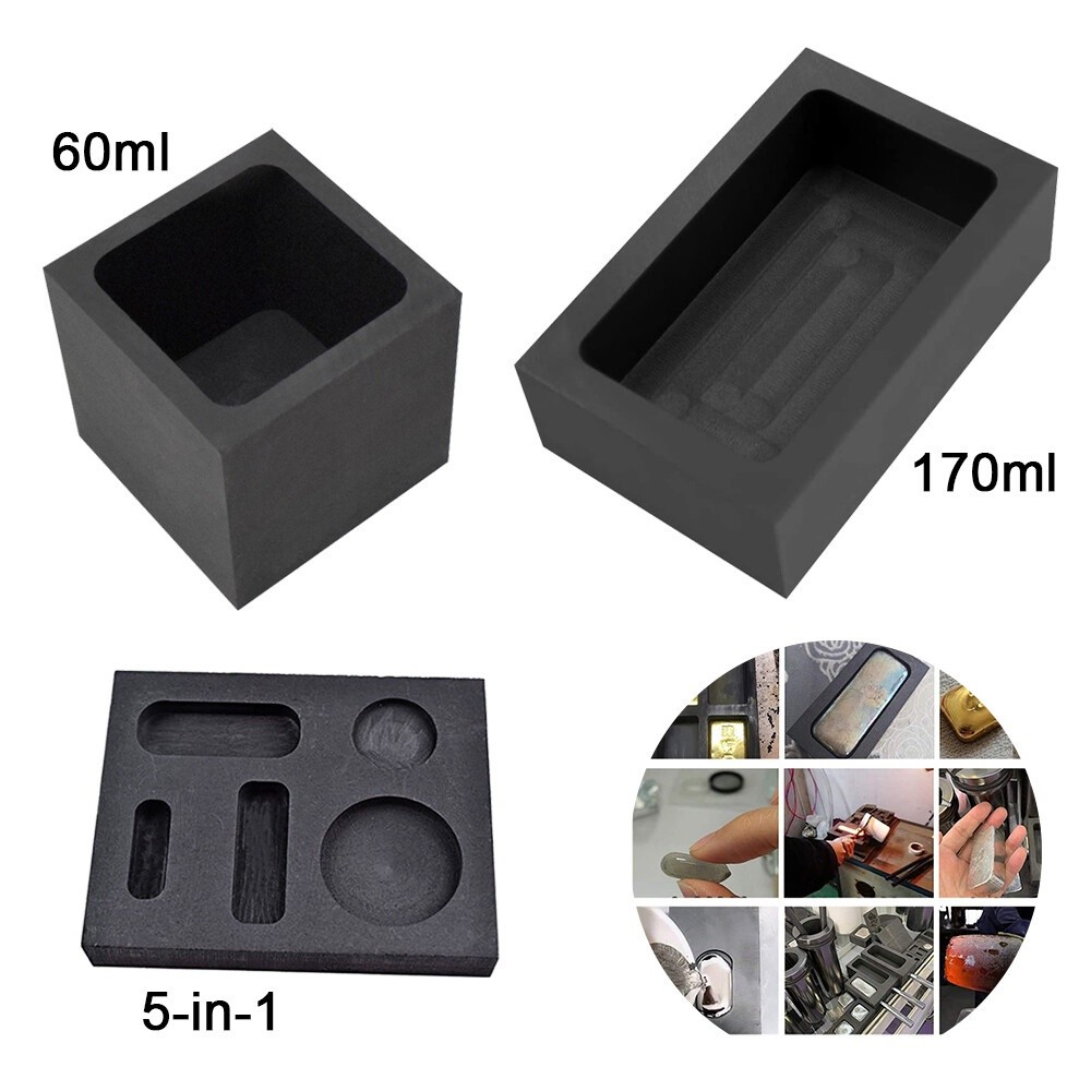 60ml 75ml 170ml Graphite Ingot Mold for Scrap Metal Melting Casting Refining