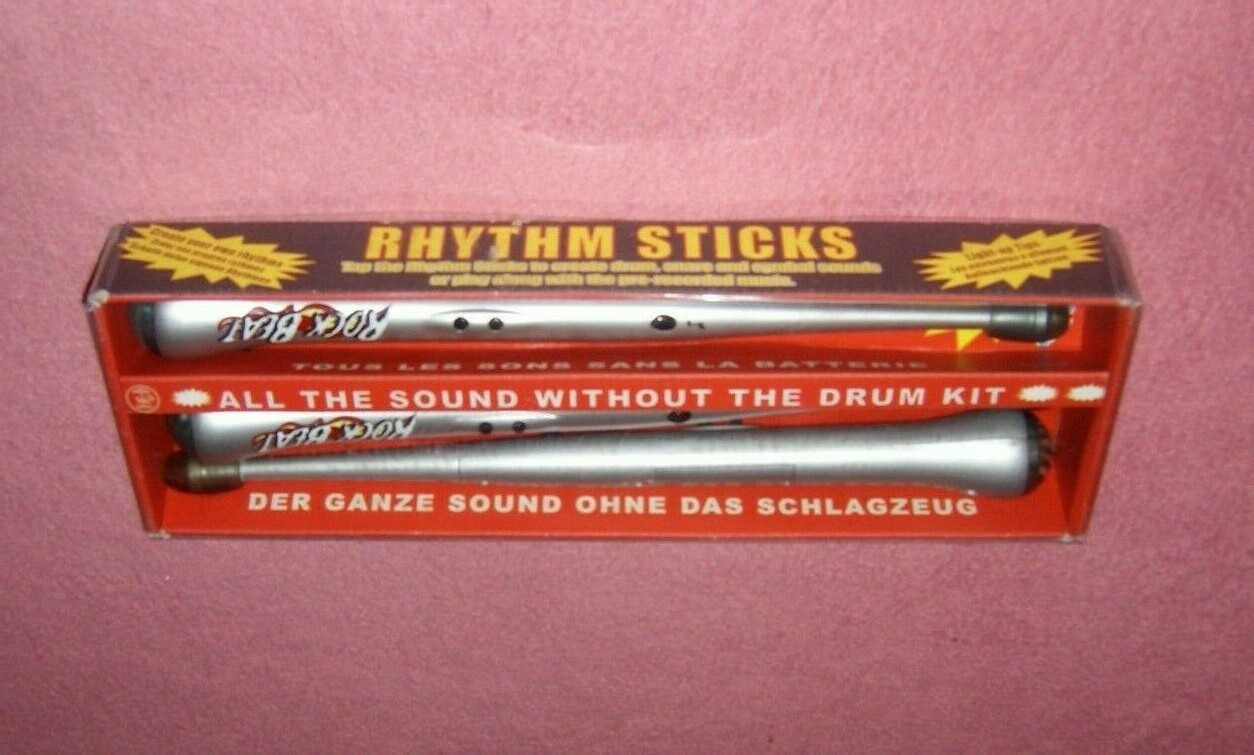 RHYTHM STICKS X 3 LIGHT-UP TIPS BOXED TOBAR