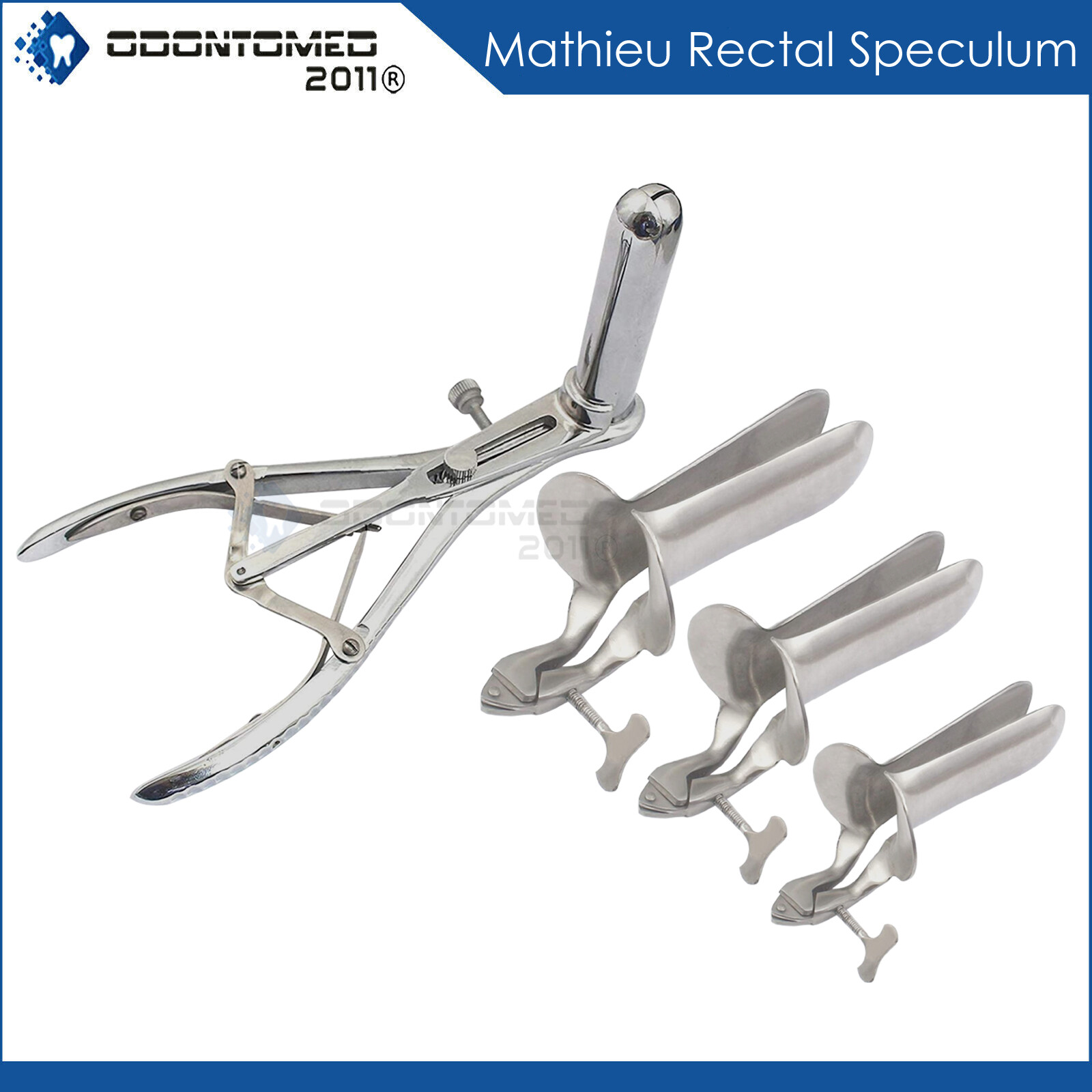 3 Collin Vaginal Speculum & 3 Prong Mathieu Anal Speculum Gynecology Instruments