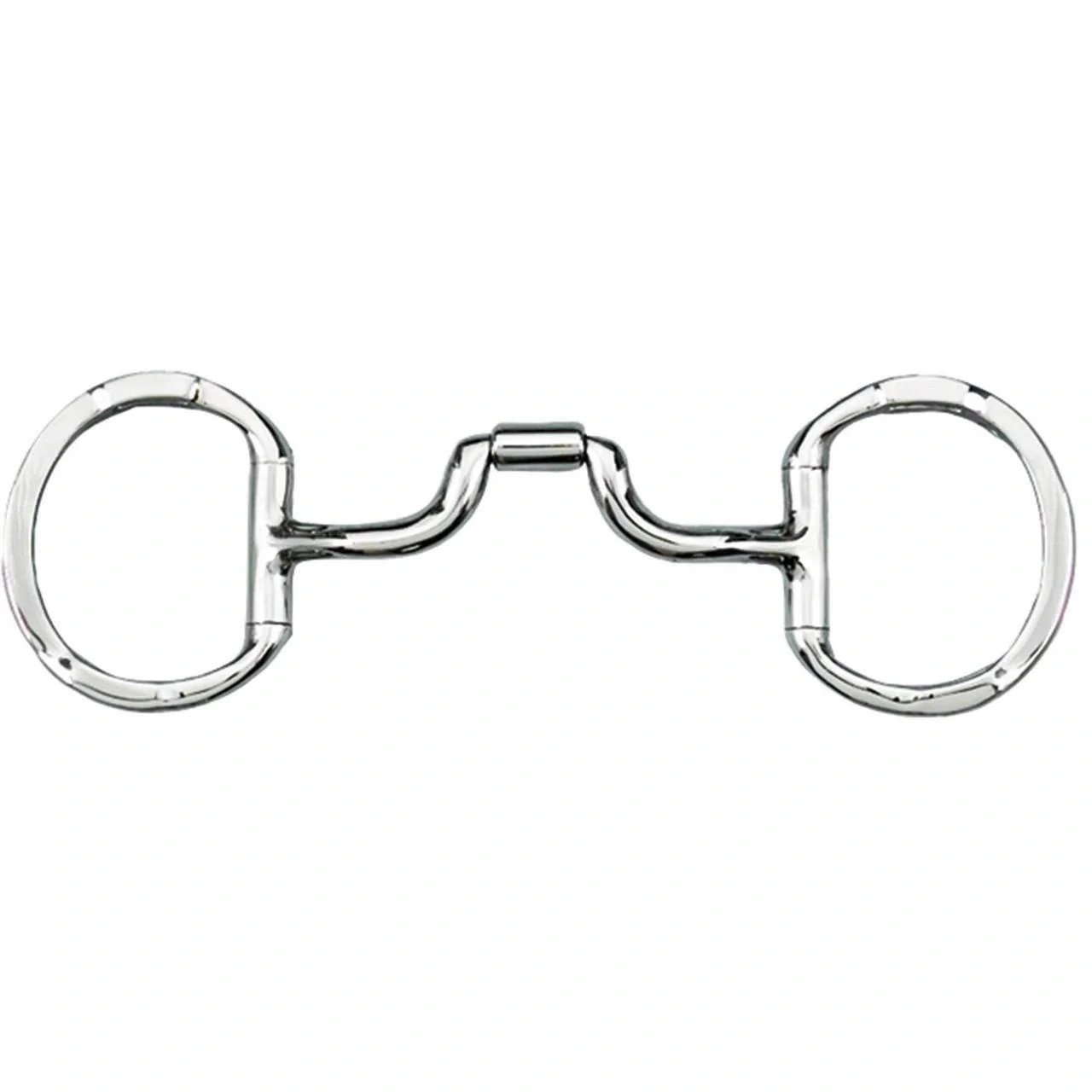 Myler Eggbutt Snaffle Bit with Hooks - MB 43LP Low Ported Barrel, Stainless