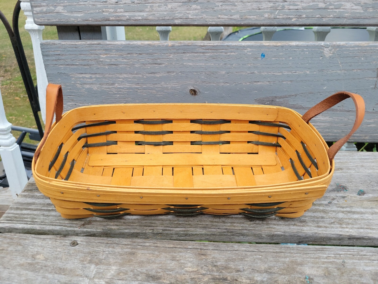 Longaberger Basket Rectangle 1999 14 Inches Long Nice!