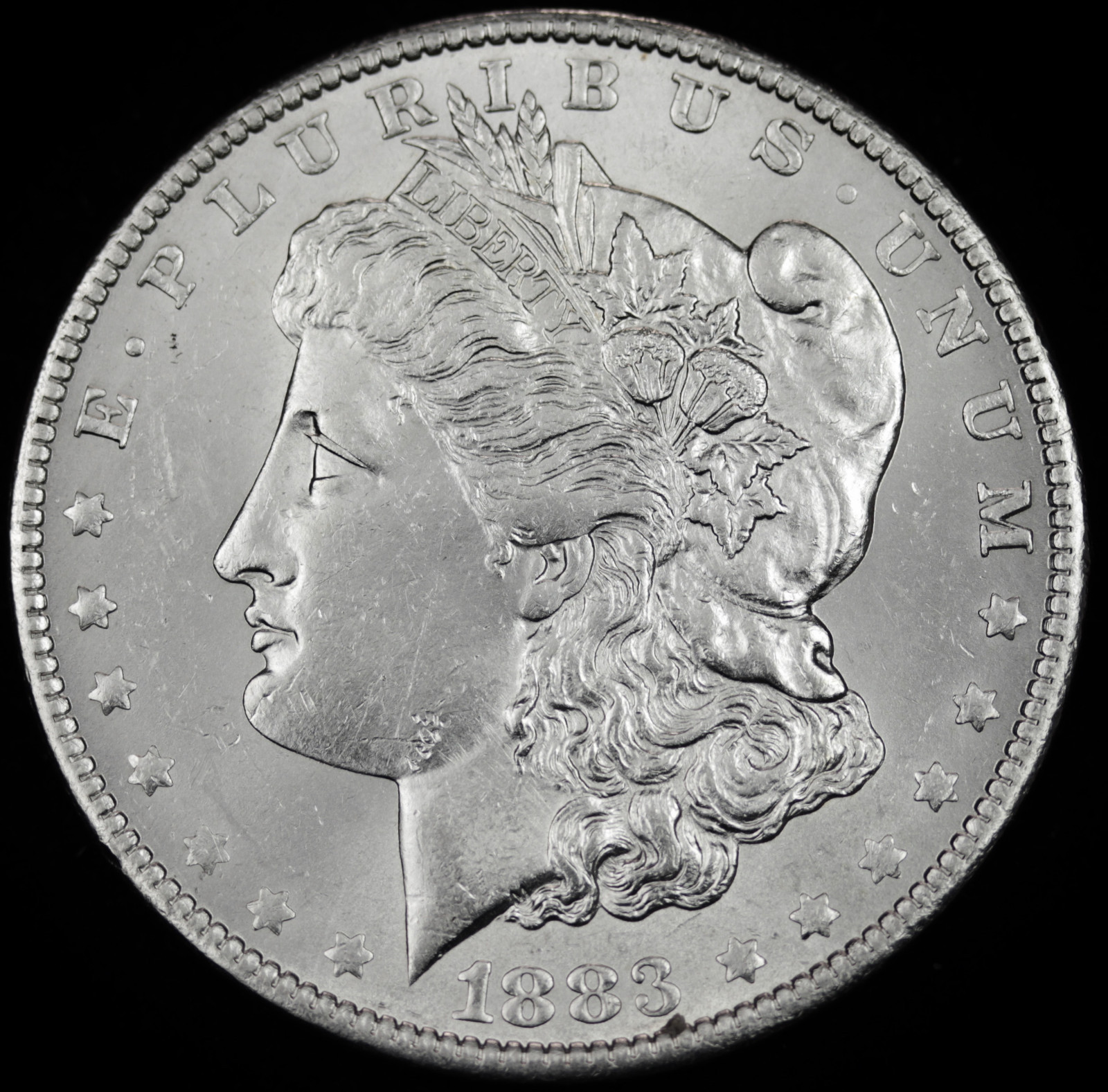 1883-o Morgan Silver Dollar.  B.U.  Inventory G.   65831