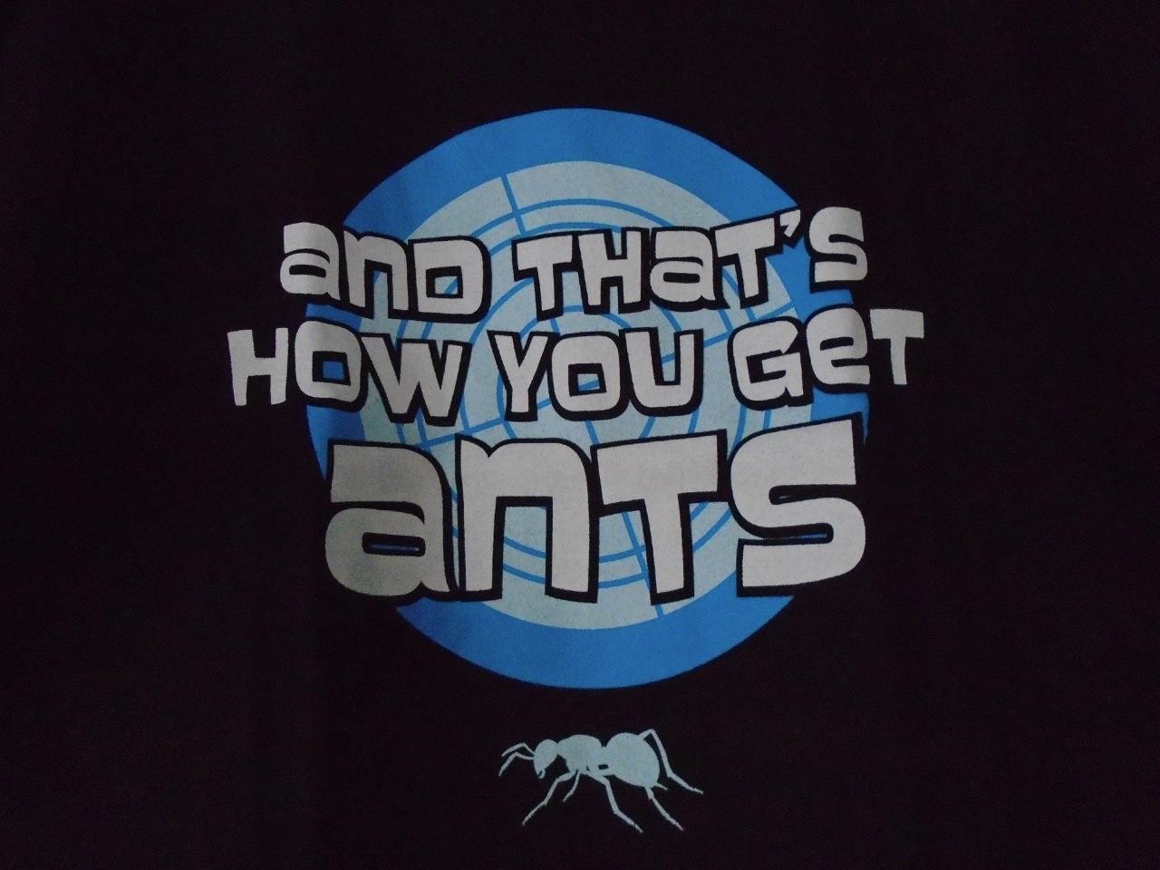 TeeFury Ant Man MEDIUM "And That's How You Get Ants" Parody Shirt BLACK