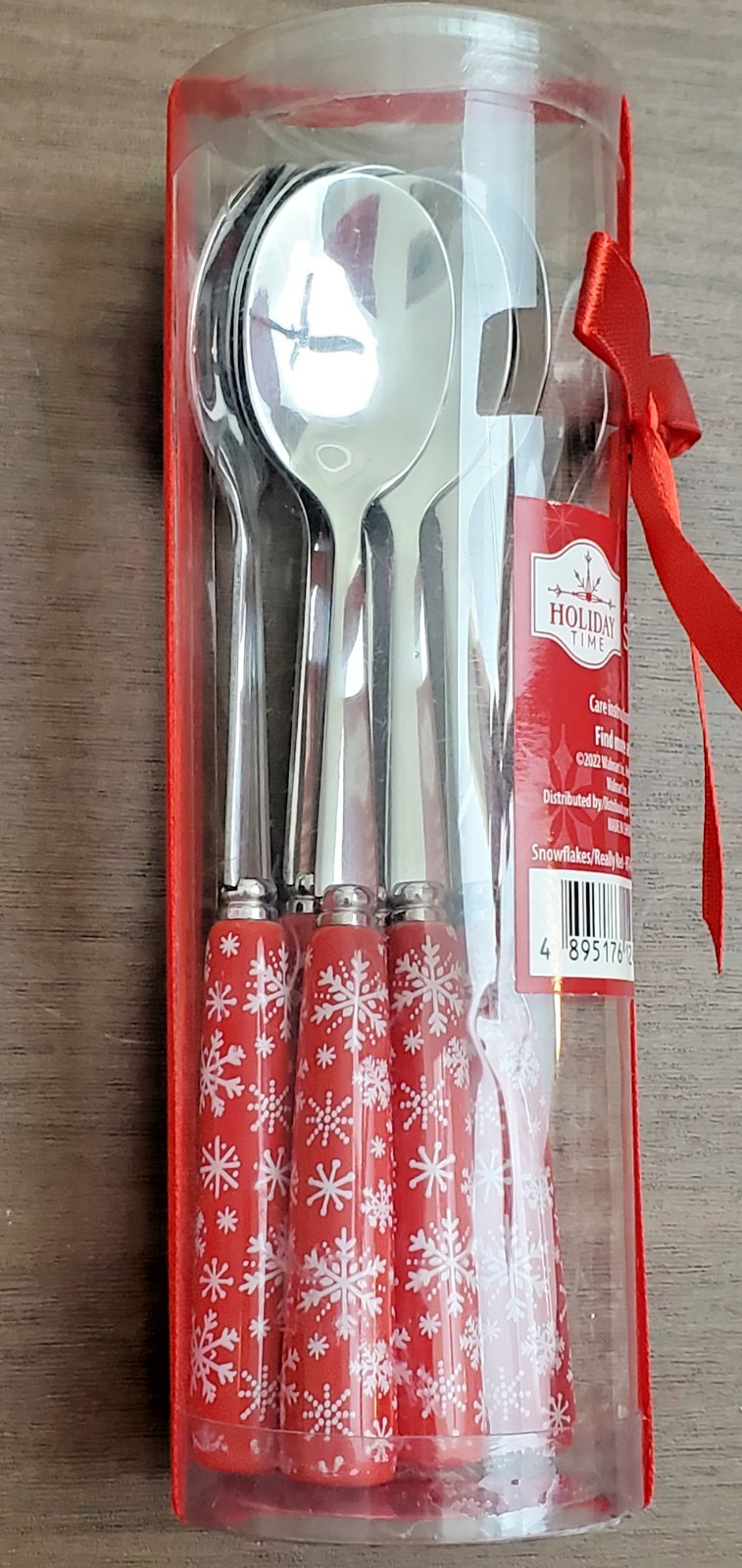 🎄❄️ NEW Holiday Time Snowflake Appetizer Spoons – 6 Pack Gift Set ❄️🎄