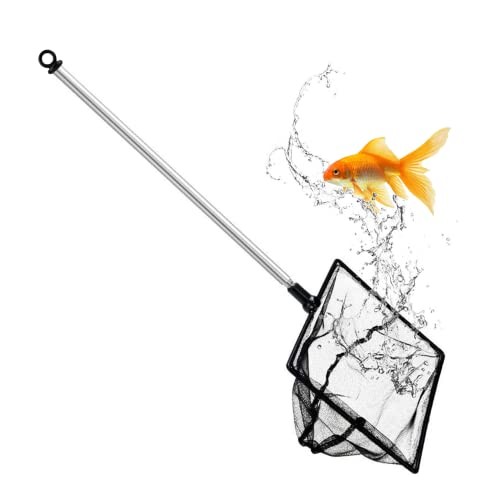 Fish Net for Fish Tank, Fine Mesh Aqurium Net with 9-24 Inch Stainless 5 inch