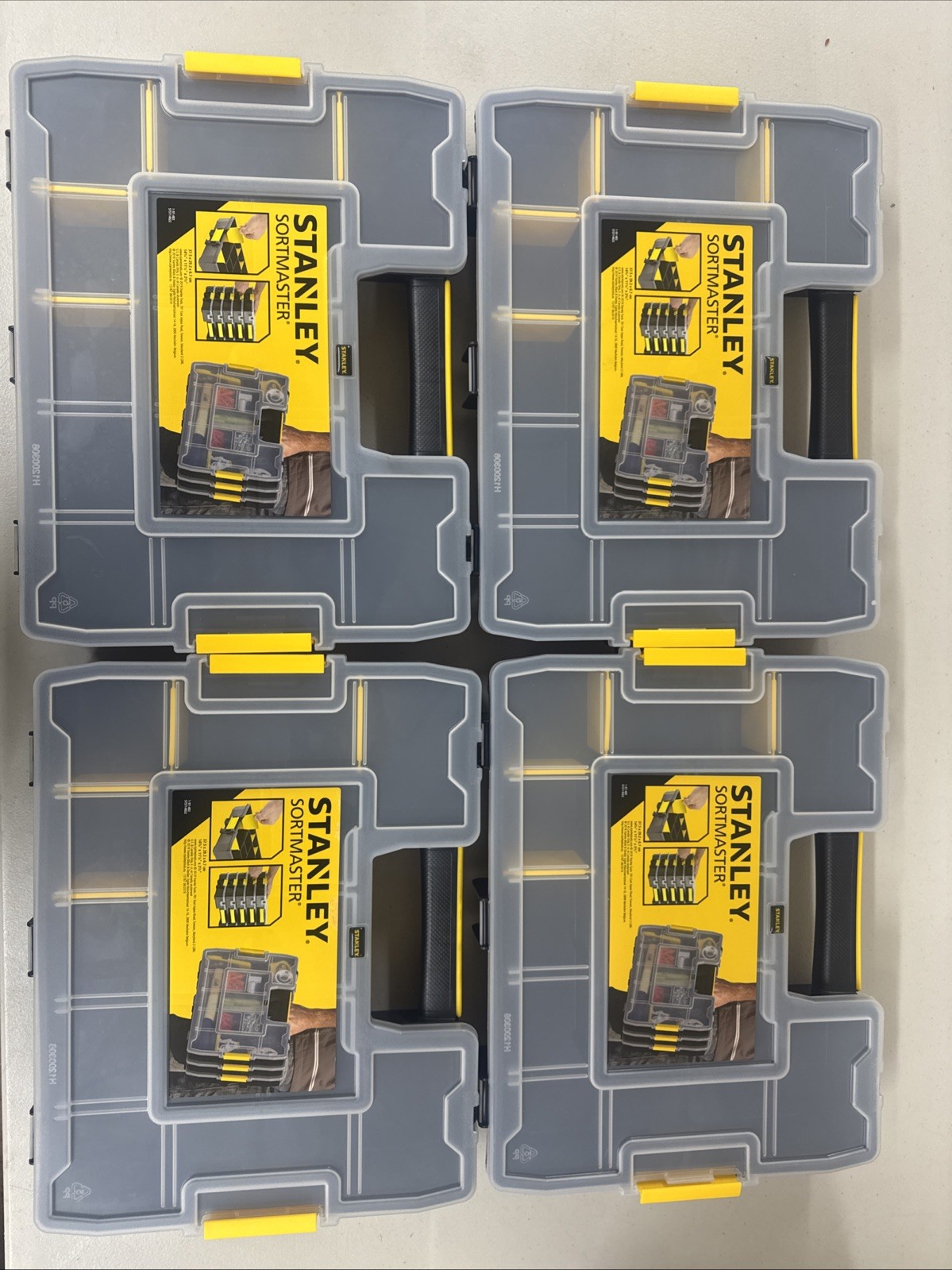 Stanley STST14022 SortMaster Junior Organizer 14 Compartment Storage Box 4 Pack