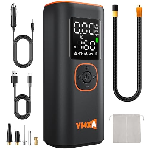 Portable Tire Inflator For Car - 5X Faster 160 PSI, DC 12V Air Pump For Orange