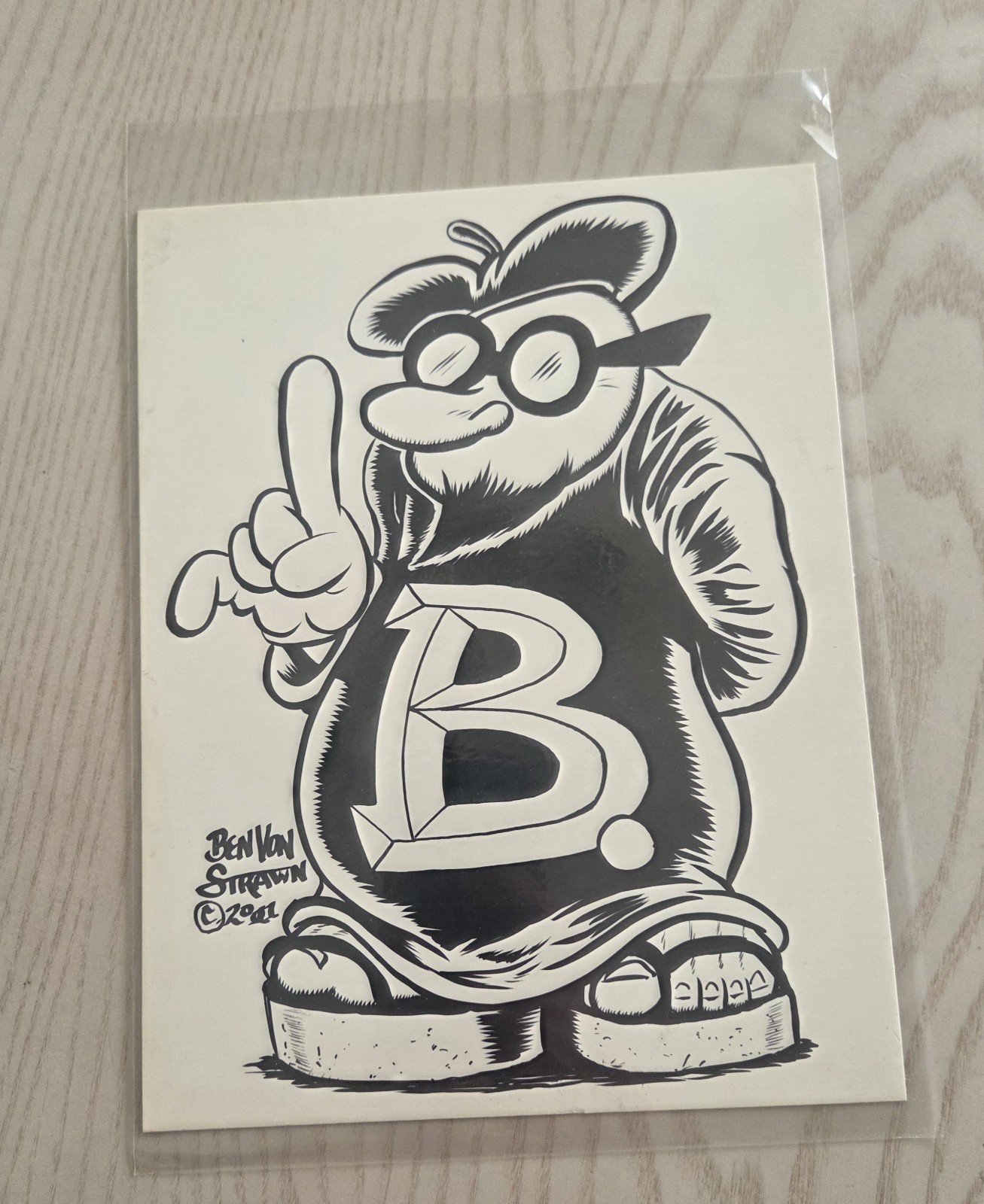 Ben Von Strawn Hand Drawn 8.5" x 11"  Drawing