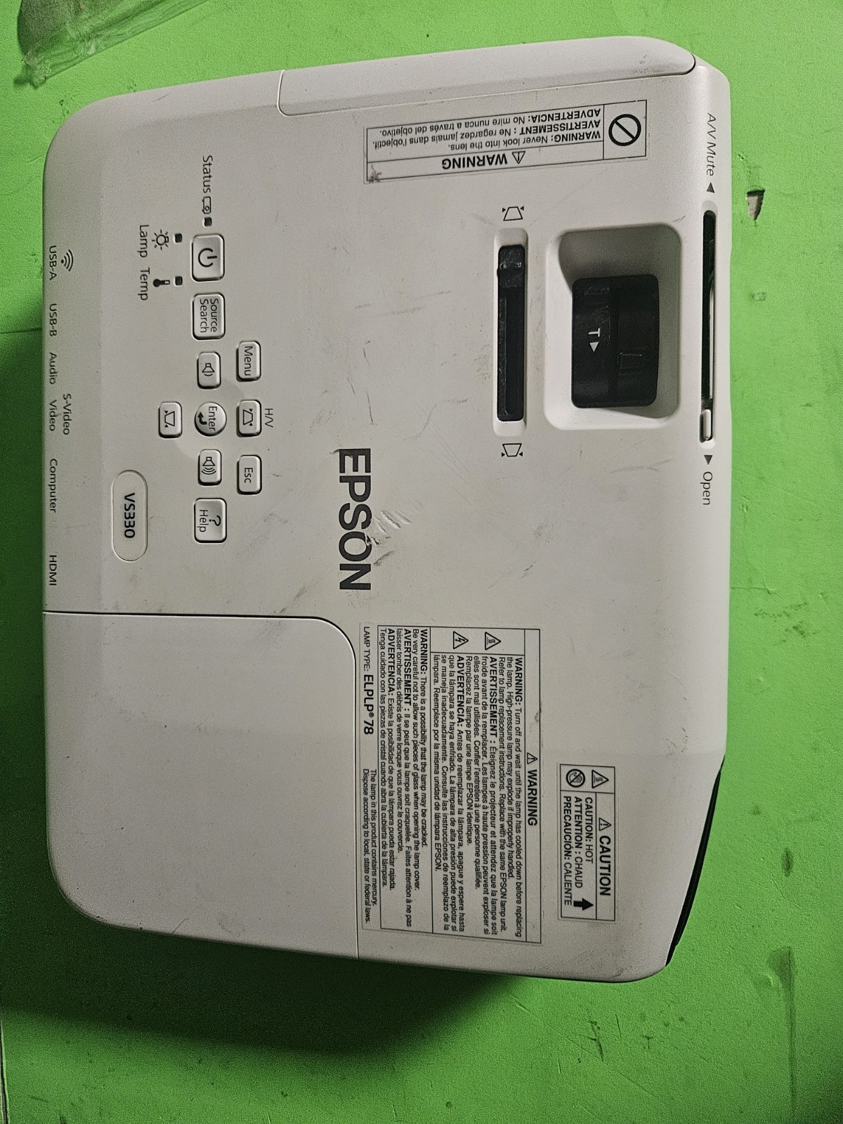 EPSON VS330 H555A LCD Projector hdmi 2851h