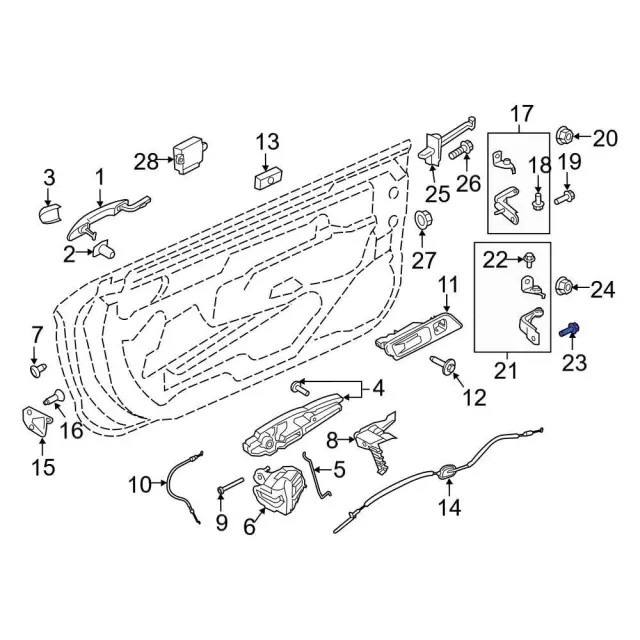 Genuine Ford Lower Hinge Bolt W716603-S442