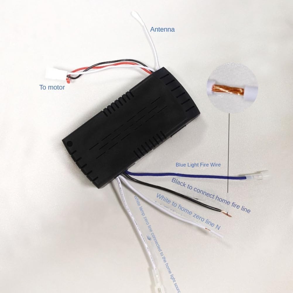 Ceiling Fan Remote Control Kit 6-Speed Timer Replacement for DC Fan Light