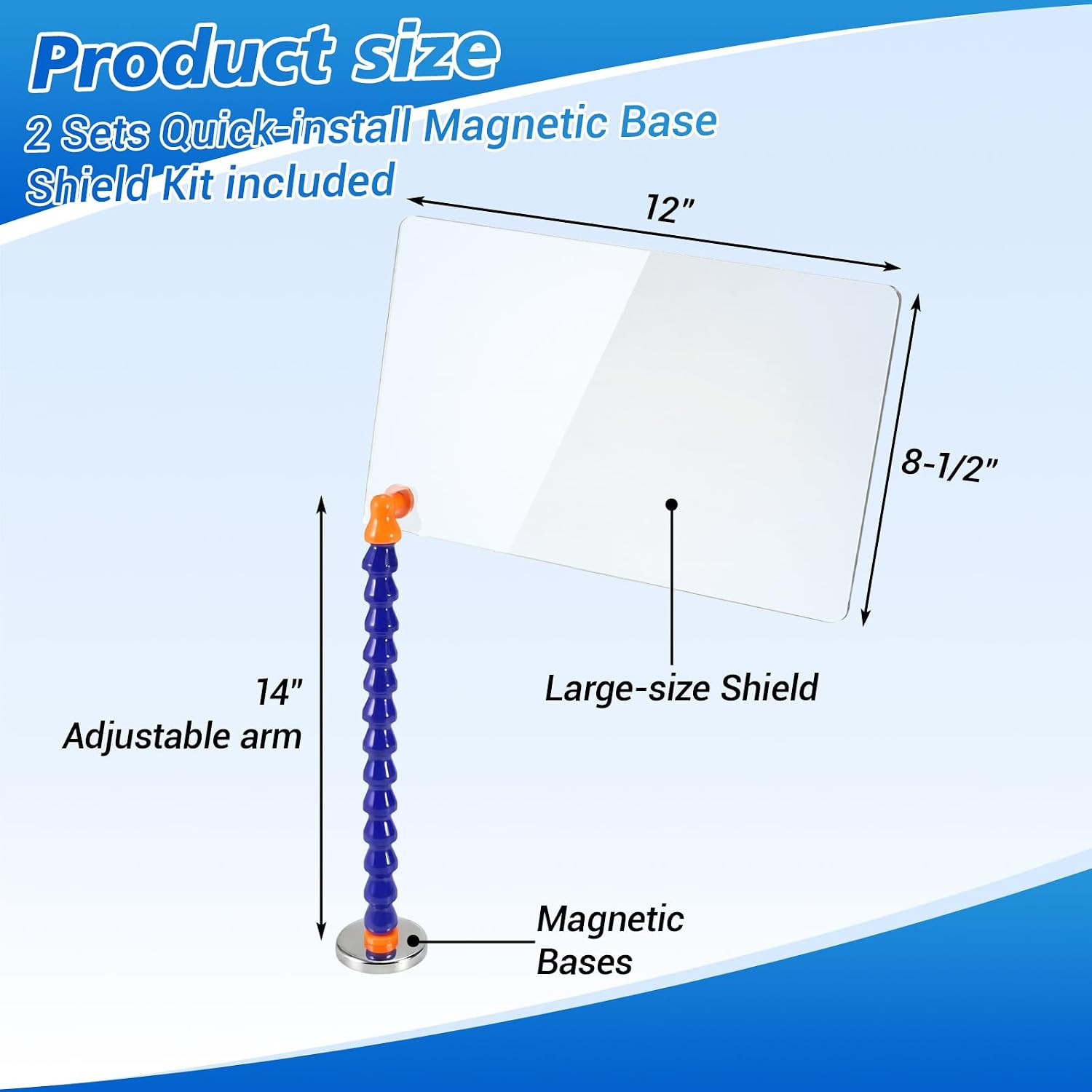 2 Sets Quick-Install Magnetic Base Shield Kit - Safety Coolant Hose Shield with